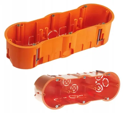Produktbild von Dreifachdose für Gipskartonplatten mit Schrauben, tief - A.0041PG