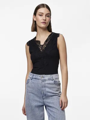Zdjęcie produktu dla Damski podkoszulek PCILU Slim Fit 17101014 Czarny, M