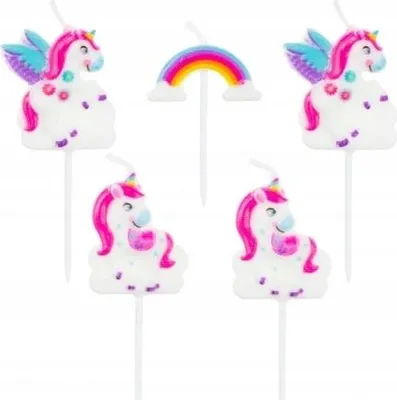 Obrázok produktu pre Narodeninové sviečky jednorožec - UNICORN -5 ks