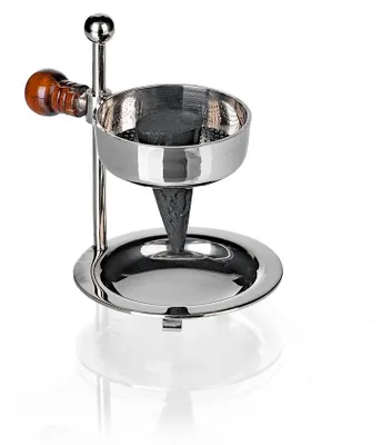 Produktbild von Crottendorfer - Räucherkerzenhalter Weihrauchbrenner Messing vernickelt - Für Räucherkerzen Größe XL/XXL (Groß)