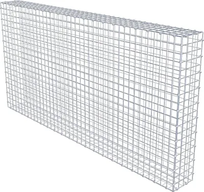 Produktbild von Gabione 200 cm x 100 cm x 20 cm (L x H x T), Maschenweite 5 x 5 cm, Spiralring