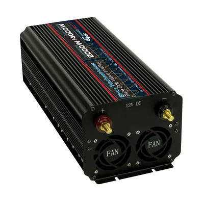 Spannungswandler Eingang DC 12V Ausgang AC 220-250V Reiner Sinus Wechselrichter 2000W mit 2 Lüfter