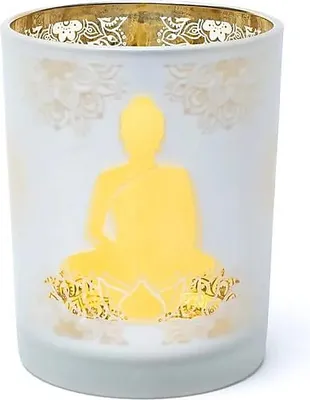 Obrázek produktu pro Stojan na svíčku matný/kovový Buddha -- 10x125 cm Sada 2 ks - 10x12,5 cm