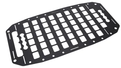 Produktbild von MOLLE-Panel-Halterung für Ladeflächen, 53,3 x 27,2 x 0,26 cm, Aluminium, zur Verwendung mit L-Schienen-MOLLE-Panel-Organizer für PKWs, SUVs, Pickups, Transporter und Wohnmobile