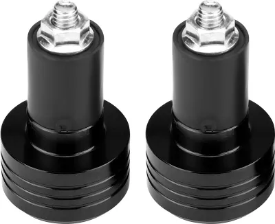 Produktbild von Paar von 22 mm universellem Aluminium Motorrad Grip -Lenker Enden Gewichtsbalance Black Schwarz