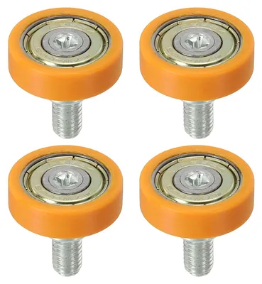22 mm Laderollen, 4er-Pack, Kunststoff, Ersatzräder, orange