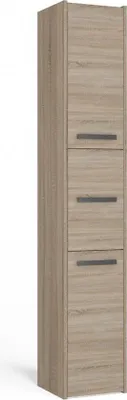 Produktbild von Moderner Badezimmerschrank mit 3 Türen – kompakter Stauraum | Farbe: Sonoma-Eiche