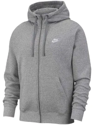 Produktbild von Nike - "NSW Club" Hoodie mit durchgehendem Reißverschluss für Herren PP16840 (XXL) (Grau)