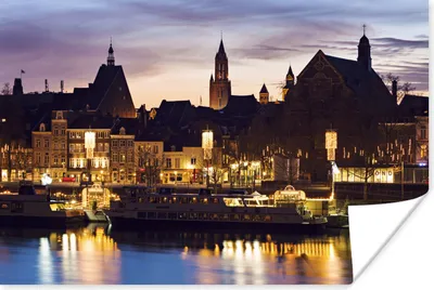 Produktbild von MuchoWow® Poster Licht - Wasser - Maastricht 180x120 cm - Fotoplakat