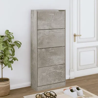 Produktbild von "im " Schuhschrank Betongrau 63x24x147 cm Holzwerkstoff - Schuhregale CC15379
