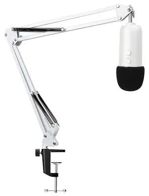 Zdjęcie produktu dla Uchwyt mikrofonowy blue yeti stalowy regulowany biały do biurka