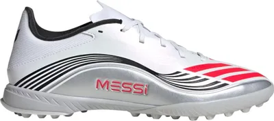 Produktbild von Adidas F50 Messi League TF Fußballschuhe Nockenschuhe weiss/silber/schwarz/rot JP7448 , Schuhgröße:44 EU