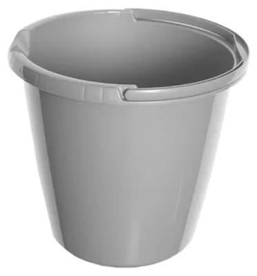 Produktbild von Whitefurze Eimer - 10 Liter - Kunststoff - Grau - 29 x 29 x 27 cm