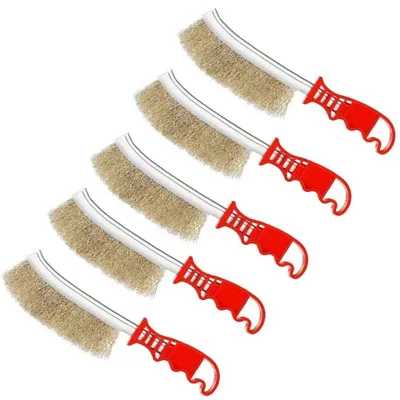 Produktbild von 5x Drahtbürste Stahlbesen Bremsenbürste Stahlbürste Handbürste Messingbürste