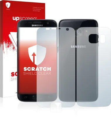Produktbild von upscreen Schutzfolie für Samsung Galaxy S7 (Vorder + Rückseite) Kratzschutz Anti-Fingerprint Klar