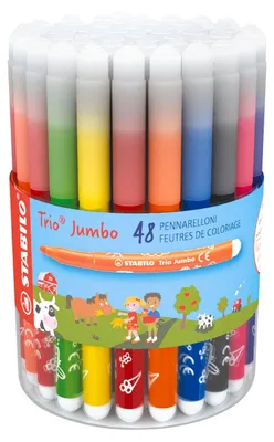 Produktbild von STABILO Trio Jumbo Schulpaket, Buntstifte – 48 Stück.
