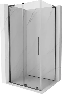 Produktbild von Mexen Velar L Duschkabine Schiebetür 110 x 70 cm, transparent, gebürstet Gun Gray - 871-110-070-03-66