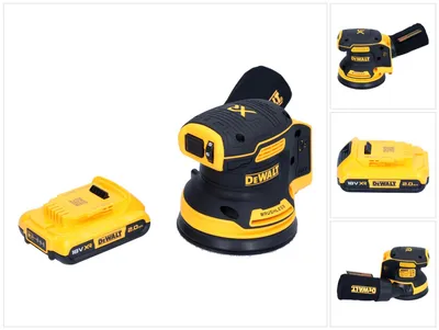 Produktbild von DeWalt DCW 210 N Akku Exzenterschleifer 18 V 125 mm Brushless + 1x Akku 2,0 Ah - ohne Ladegerät