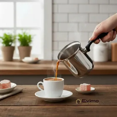 Produktbild von Easy Cezve 400 ml für türkischen Kaffee mit langem Griff