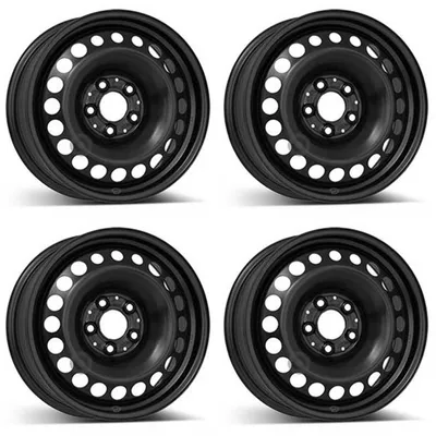 Productafbeelding van 4 stalen velgen, 6.5Jx16 inch, ET38, 5x112 boutgaten, geschikt voor Mercedes-Benz. Set van 4