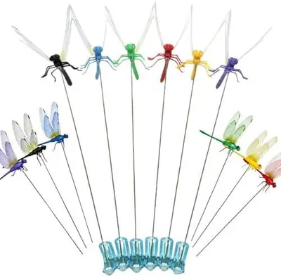 Produktbild von Dragonfly Clips Wetterbeständig hält Fliegen fern | Künstliche Libellenklammern für Terrasse Balkon Hof Garten Rasen Bauernhof Poolbereich Camping Angeln