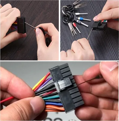 Produktbild von 41-teiliges Set Ausspinngere工具 für Autos - Entsperrwerkzeug - Stahl Seal Keyset - Autopins mit Zieher - Terminalentfernungstools - Werkzeugkoffer für Elektriker