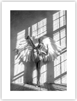 Produktbild von Poster - Poster ohne Rahmen - Flügel Frau Tanz - 30x40 cm - Wand Bild - Wanddeko - Wandbilder - Kunstposter - Wandposter - Bilder - Kunstdruck - Wanddekoration - Wandbild - P2XPA30x40-5149