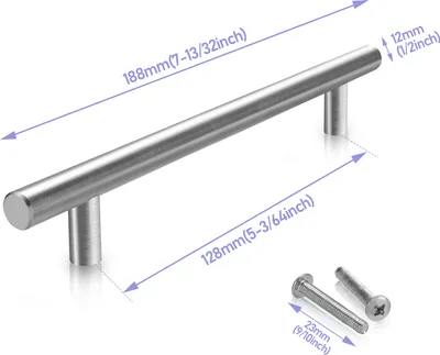 Produktbild von Yakimz 10X Stangengriff Möbelgriffe Türgriff Schrankgriff Küchengriff Griffe Edelstahl 188x128 Ø12MM