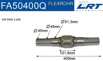 Produktbild von LRT FA50400Q Flexrohr Abgasanlage Auspuffrohr