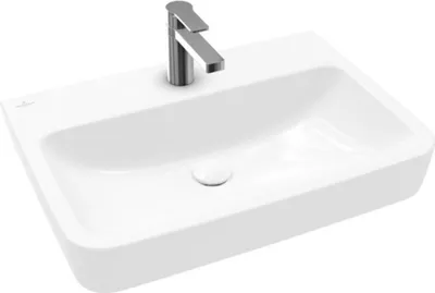 Produktbild von Villeroy & Boch O.Novo Opzetwastafel Zonder Overloop Met Kraangat 65x46x17,5 cm Wit