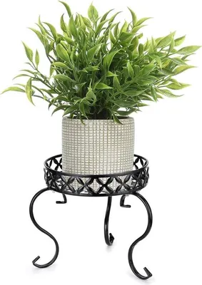 Immagine prodotto di Supporto per piante in metallo - Espositore per vasi di piante - Supporto per vasi di fiori Bloem - Nero per interni esterni - Scaffale per piante