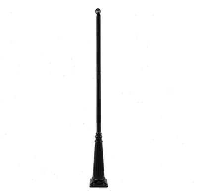 Produktbild von Straßenlampenmast 3,8 m - Outdoor Lampenpfosten - Mit Ankerkorb-Bolzen - Für Garten und Terrasse - Für Sicherheitskamera-Montage - Q195 Eisen - Schwarz