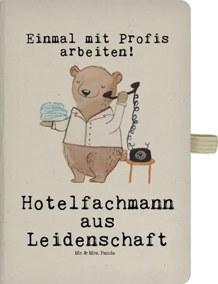 Produktbild von Mr. & Mrs. Panda Journal Hotelfachmann Leidenschaft - Transparent - Geschenk, Spruch, notizbuch, Lustig, Ausbildung, kariertes, Hotelkaufmann, Adressbuch, Tagebuch