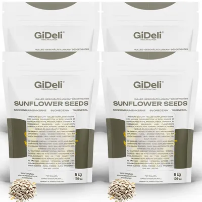 Produktbild von Sonnenblumenkerne 20kg Geschält Roh Vegan Natur Proteinreich Snack Backen GiDeli