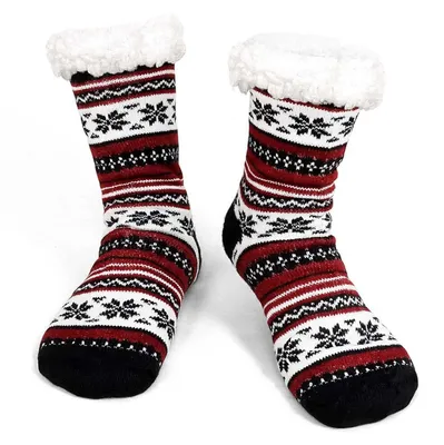 Produktbild von Herren Kuschelsocken Dicke Haussocken Winter Stoppersocken 39-45 Rot