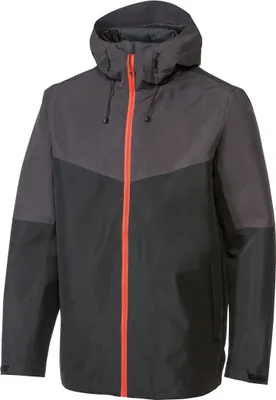 Produktbild von Rocktrail Herren Allwetterjacke Outdoorjacke Wasserdicht Winddicht Kapuze Schwarz-Grau L