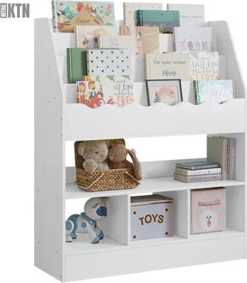 Immagine prodotto di Scaffale bianco a 6 ripiani per la cameretta dei bambini
