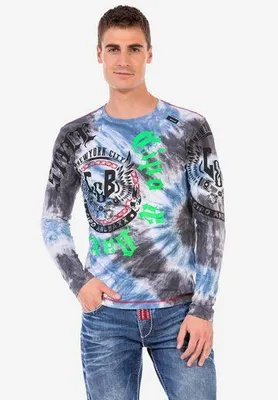 Produktbild von CL476 Herren Langarmshirt mit coolem Markenprint