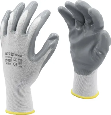 Produktbild von Yato YT-7474 Handschuh de Sicherheitshandschuhe de Werkstatt Blau, White Nitrile, Nylon 1 Stück(e)