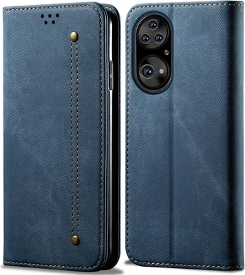 Obrázek produktu pro Pouzdro Huawei P50 Pro, kožené flipové pouzdro typu kniha s funkcí stojánku pro Huawei P50 Pro Blue