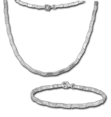 Imagen del producto de Conjunto de joyería para mujer SilberDream: collar y pulsera, diseño brillante, plata. Modelo: D3SDS427