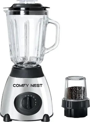 Obrázek produktu pro Skleněný mixér a mlýnek 2 v 1, 800 W, 5 rychlostí, 1,5 l