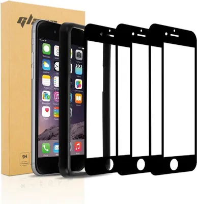 Zdjęcie produktu dla Cadorabo 3x pancerna folia ochronna do Apple iPhone 7 / 8 Plus w kolorze czarnym Hartowane szkło ochronne na wyświetlacz
