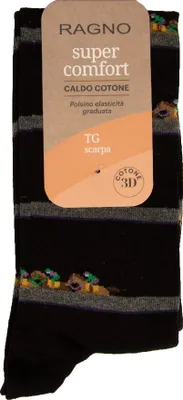 Immagine prodotto di Calza uomo RAGNO lunga sottoginocchio un paio di calze super confort caldo cotone articolo U857CS/U861CS/U852CS/U850CS, 3-43/46, Cotone 75%,Poliestere 23%,Spandex 2%