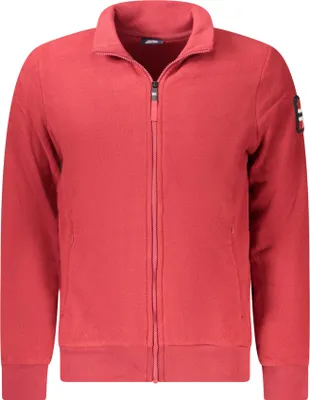 Produktbild von Herren Roter Fleece-Sweatshirt mit Reißverschluss & Stickerei
