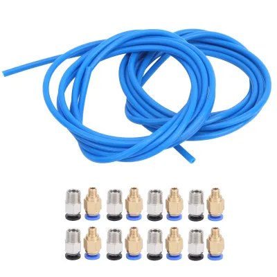 Imagen del producto de Accesorios para impresoras 3D, tubo de PTFE azul, tubo de PTFE para impresoras 3D, conector neumático para impresoras 3D, tubo de PTFE, conector neumático