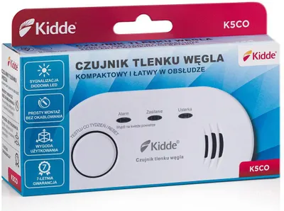 Obrázok produktu pre Detektor oxidu uhoľnatého Kidde K5CO White