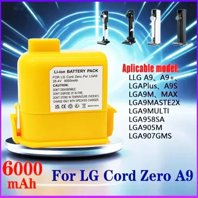 Produktbild von Staubsauger Akku 25,4 V - Li-Ion 18650 Ersatzakku - 6000 mAh - Für A9 Akku Staubsauger - 3er Pack
