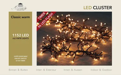 Productafbeelding van Classic cluster flash 1152led/6,9 m met 96l flashing timer Anna's Collection