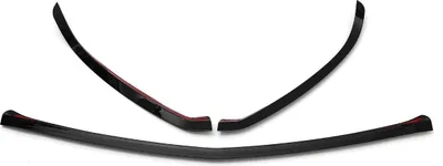 Produktbild von Frontspoiler Lippe Splitter Canards - Für A-Klasse W177 A180 A200 A220 A250 2019+ - 3-teilig - Unterer Frontstoßfänger - Glänzend Schwarz